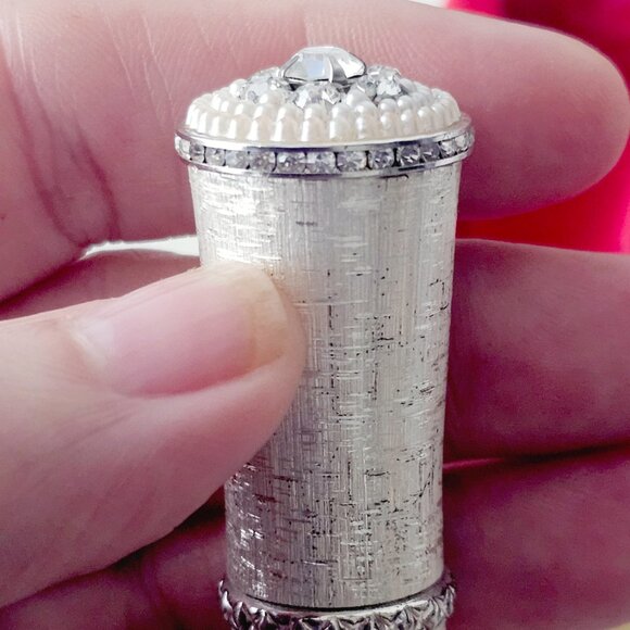 Vintage Van Cleef & Arpels Compact & Lipstick Case for Revlon Silver Plated - Picture 5 of 13